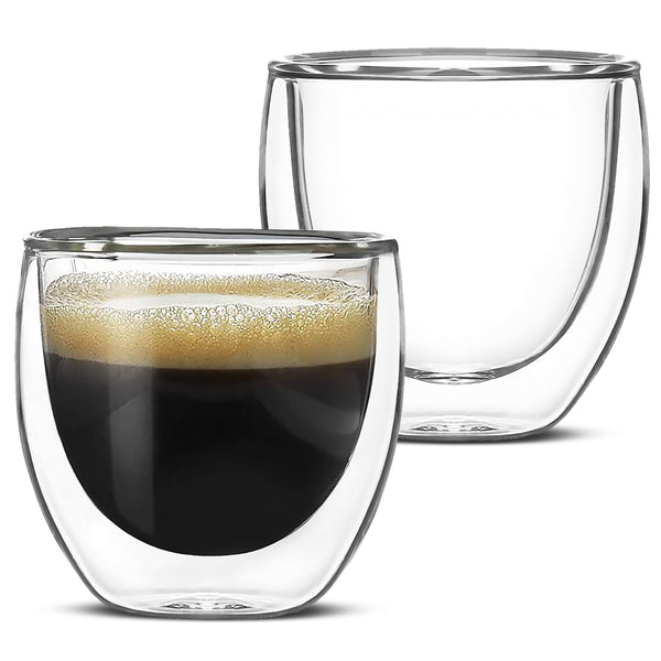 Double Wall Insulated Glasses Clear (Pack of 2/4) (250ml/8oz)