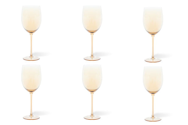 Stem Wine Glass Set - (Set of 6) - Amber