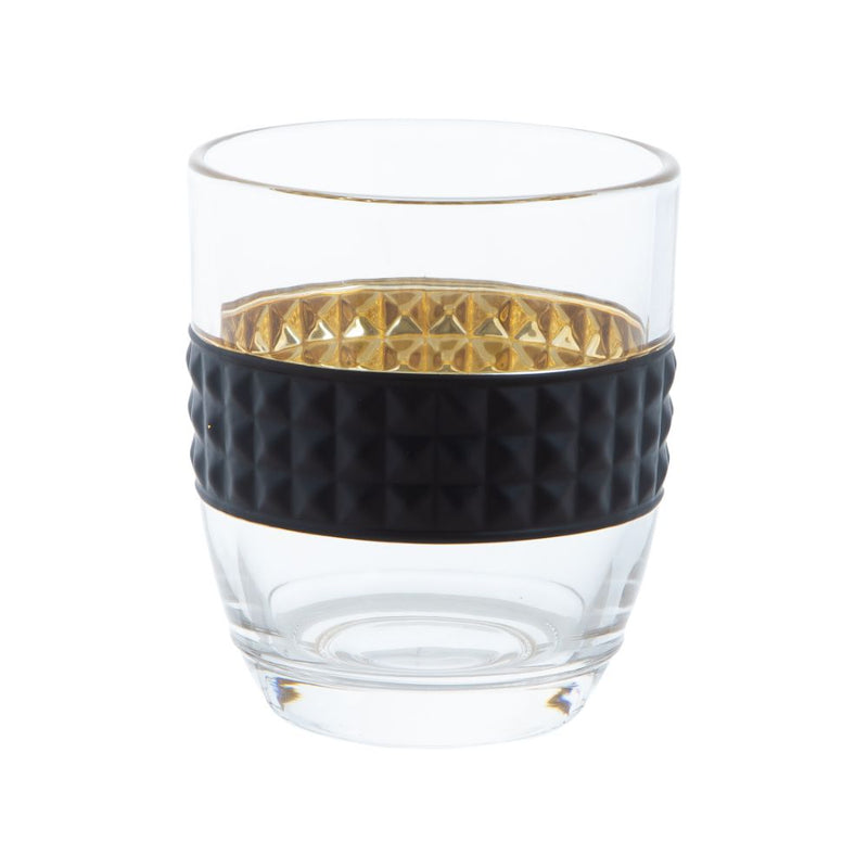 Tumbler Glasses - Gold Rim Clear - (Set of 6)