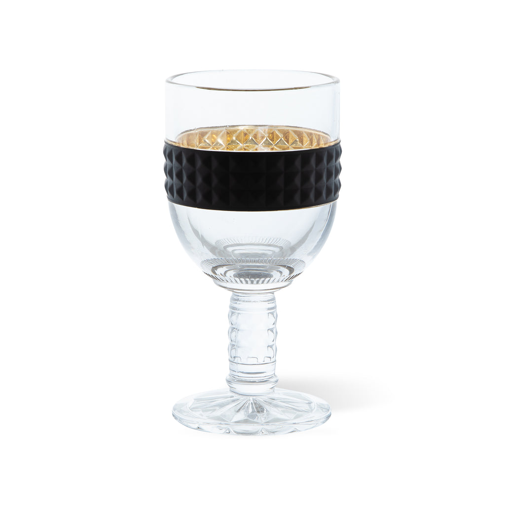 Modern Black & Gold Stemmed Wine Glasses, Set of 6 – Trendsettings