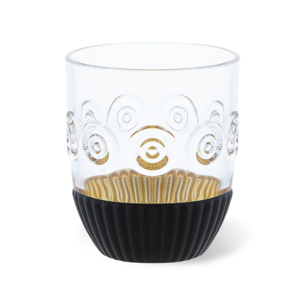 Retro Drinking Glasses (Set of 6) -  Electroplated Black or Gold