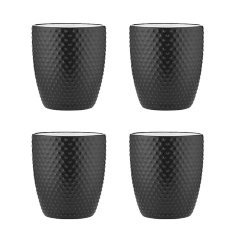 Abode Textured Tumbler (set of 4)  300ml - Charcoal